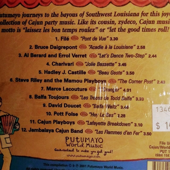 NWT "CAJUN MUSIC" CD IN ORIGINAL PACKAGING - Picture 2 of 2